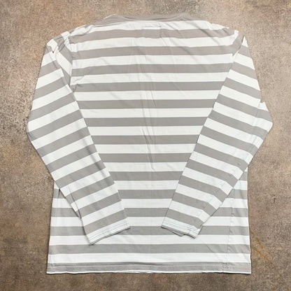 Diamond Supply Co. white grey striped long sleeve tee