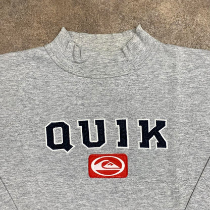 Quiksilver 90s graphic light grey sweater