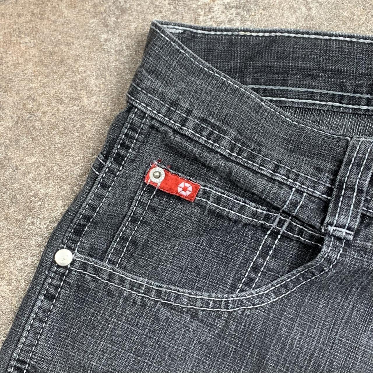 Southpole 00s red tab baggy black grey faded denim jeans