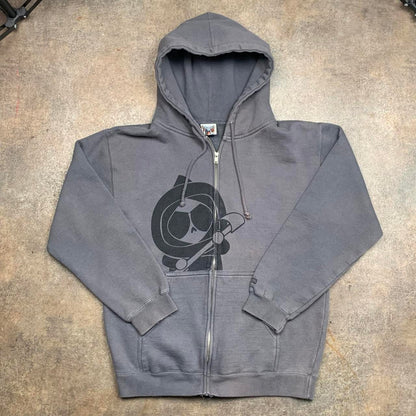 Blind Skateboards 90s graphic grey black zip hoodie