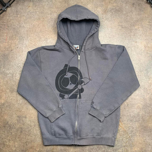 Blind Skateboards 90s graphic grey black zip hoodie