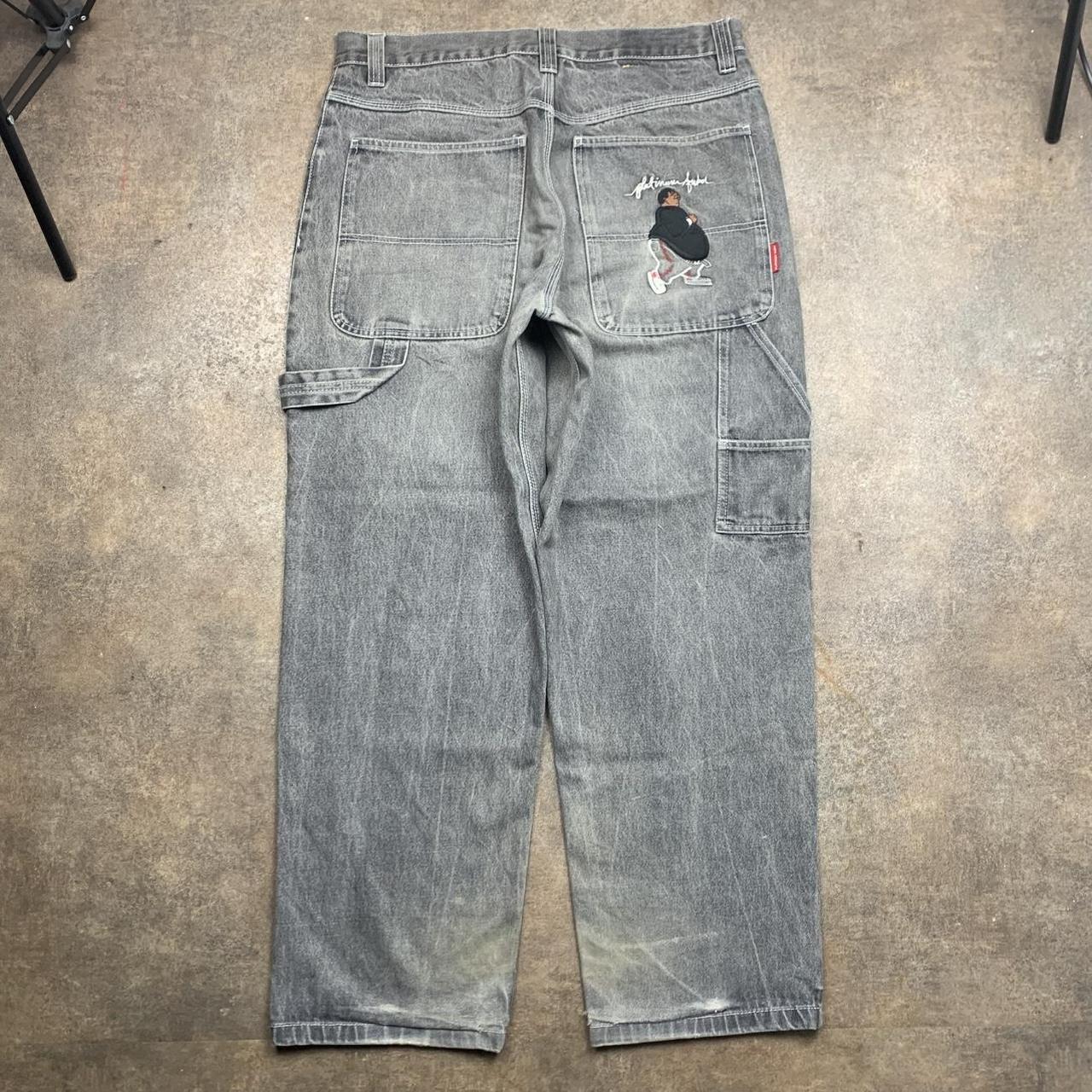 FUBU Platinum 90s grey Fat Albert baggy denim jeans