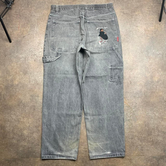 FUBU Platinum 90s grey Fat Albert baggy denim jeans