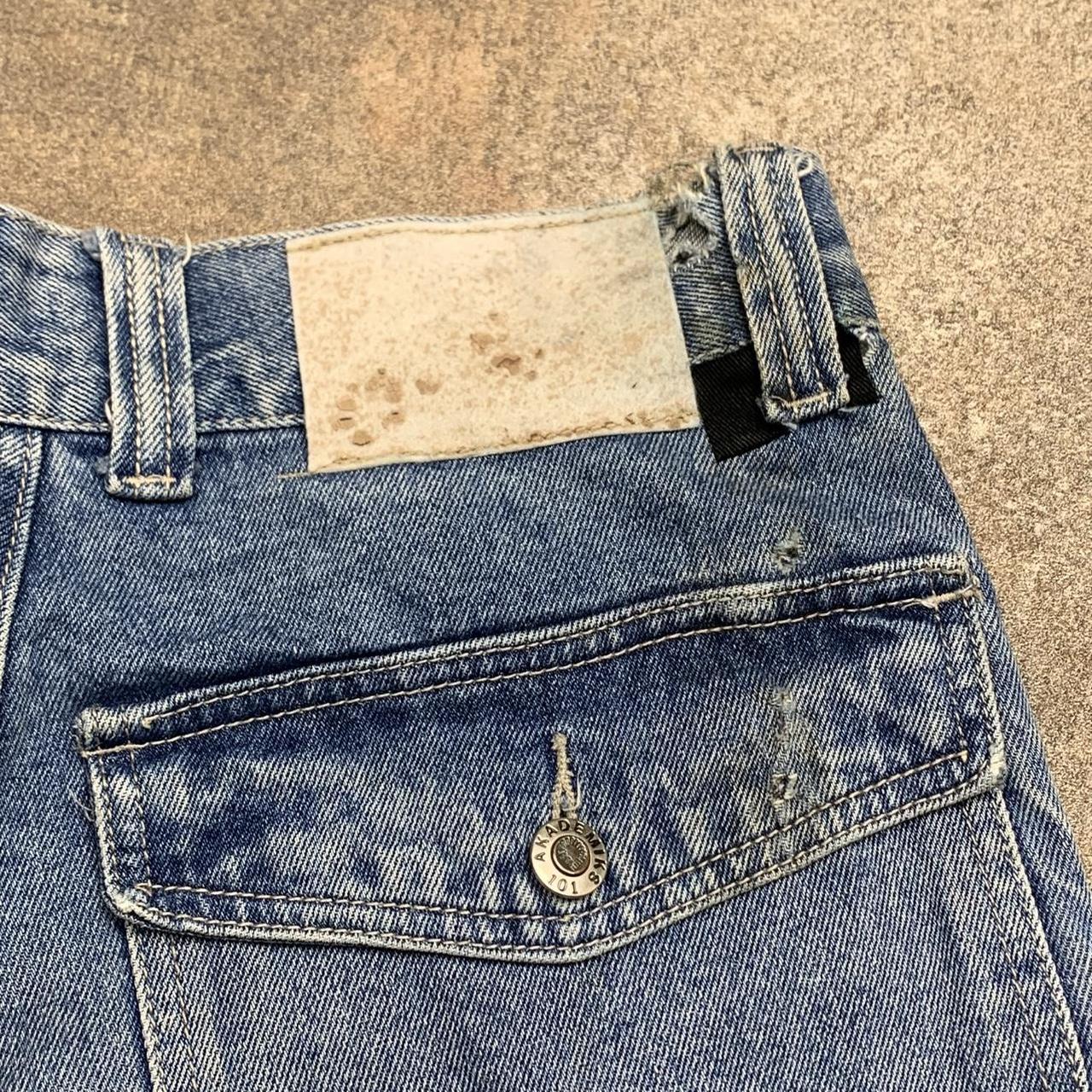 Fox Racing custom Akademiks baggy 90s graphic denim jeans