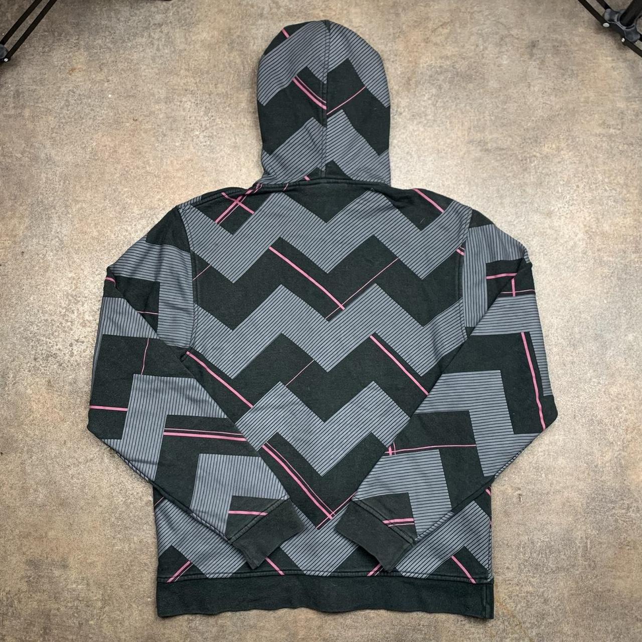 Billabong 00s black grey graphic zip hoodie