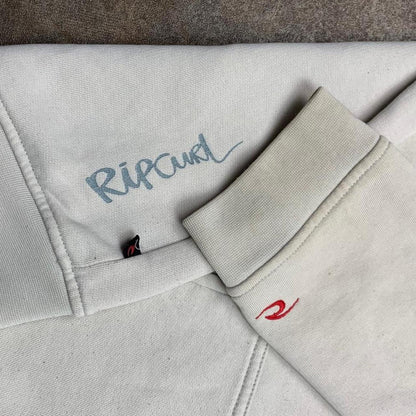Rip Curl 00s white graphic zip hoodie