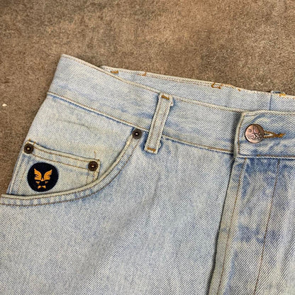 Avirex 00s straight leg pale blue denim jeans
