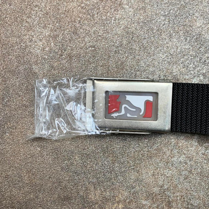 Drunknmunky 00s black webbed buckle belt