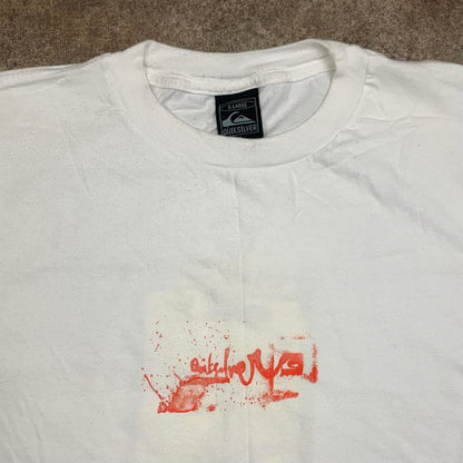 Quiksilver 90s white graphic tee