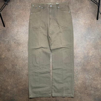 Quiksilver 00s khaki-brown baggy denim jeans