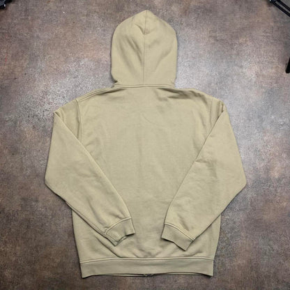 Billabong 00s graphic cream baggy zip hoodie