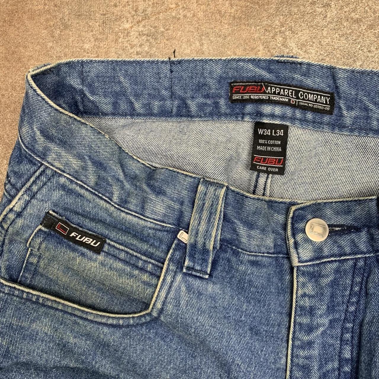 FUBU 00s baggy blue carpenter cargo denim jeans