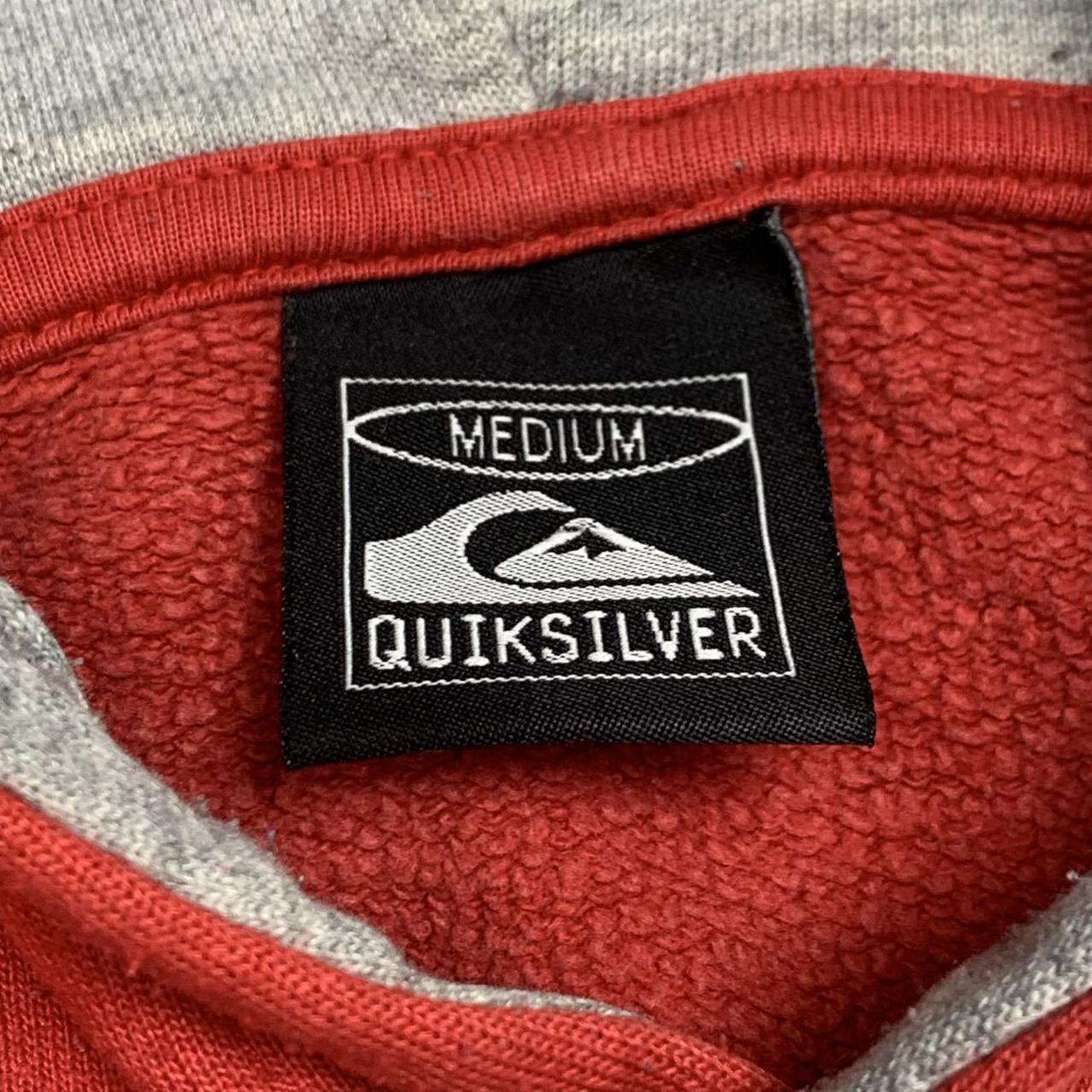Quiksilver 90s red boxy graphic hoodie