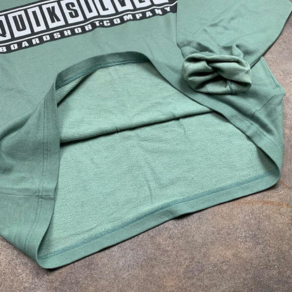 Quiksilver 90s green graphic boxy sweatshirt