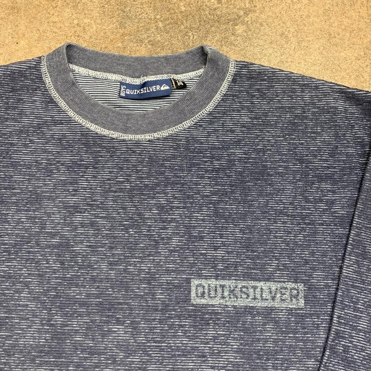 Quiksilver 90s navy blue graphic long sleeve tee