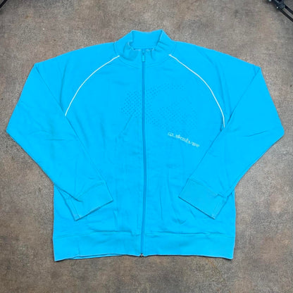 Quiksilver 00s blue graphic boxy zip jumper