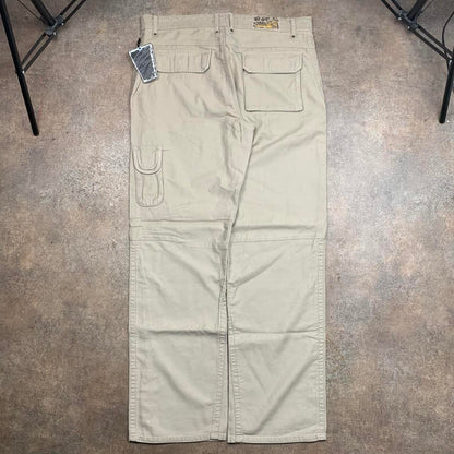 Oakley 00s cream beige baggy cargo jeans