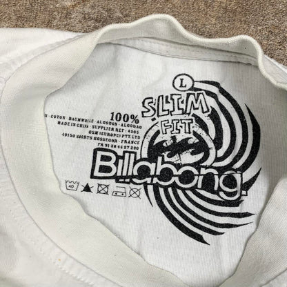 Billabong 00s graphic white long sleeve tee