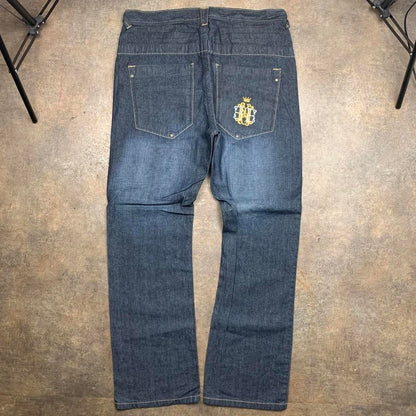 Enyce 00s graphic baggy navy jeans