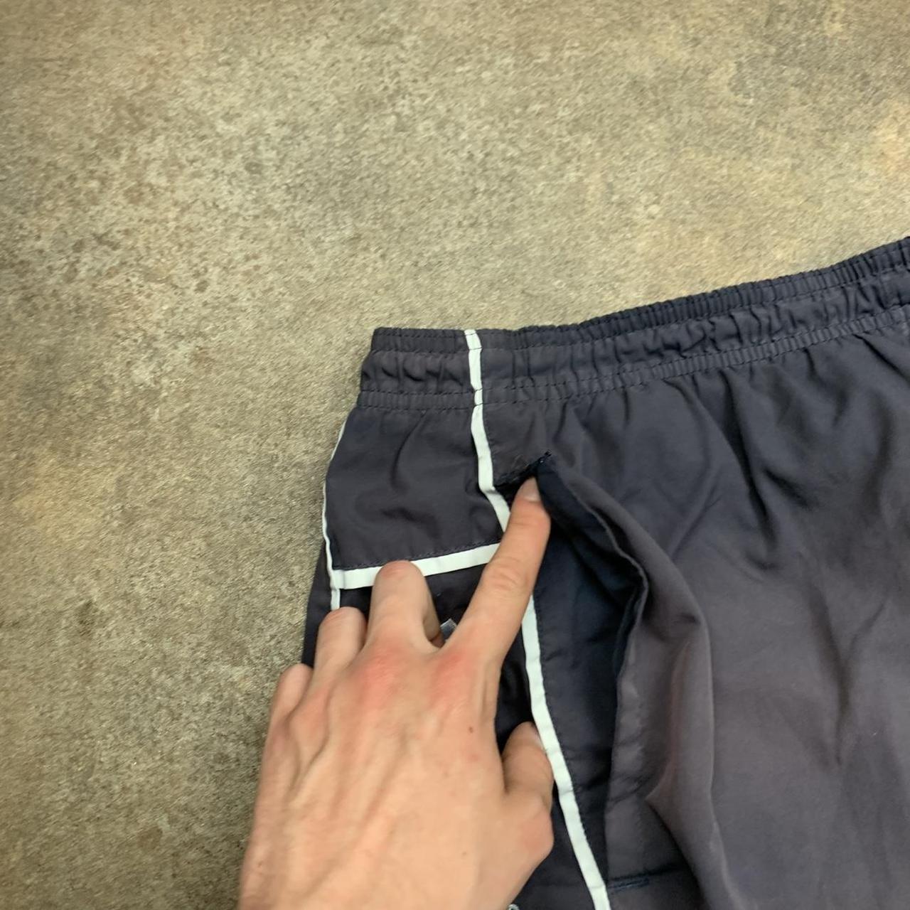 Reebok 00s navy faded graphic baggy jogger shorts