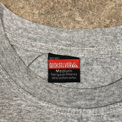 Quiksilver 90s grey blue graphic boxy tee