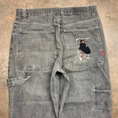 FUBU Platinum 90s grey Fat Albert baggy denim jeans