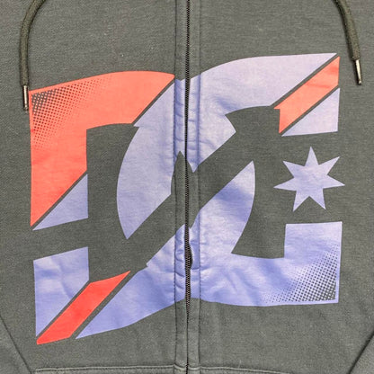 DC Shoes 00s graphic black boxy zip hoodie