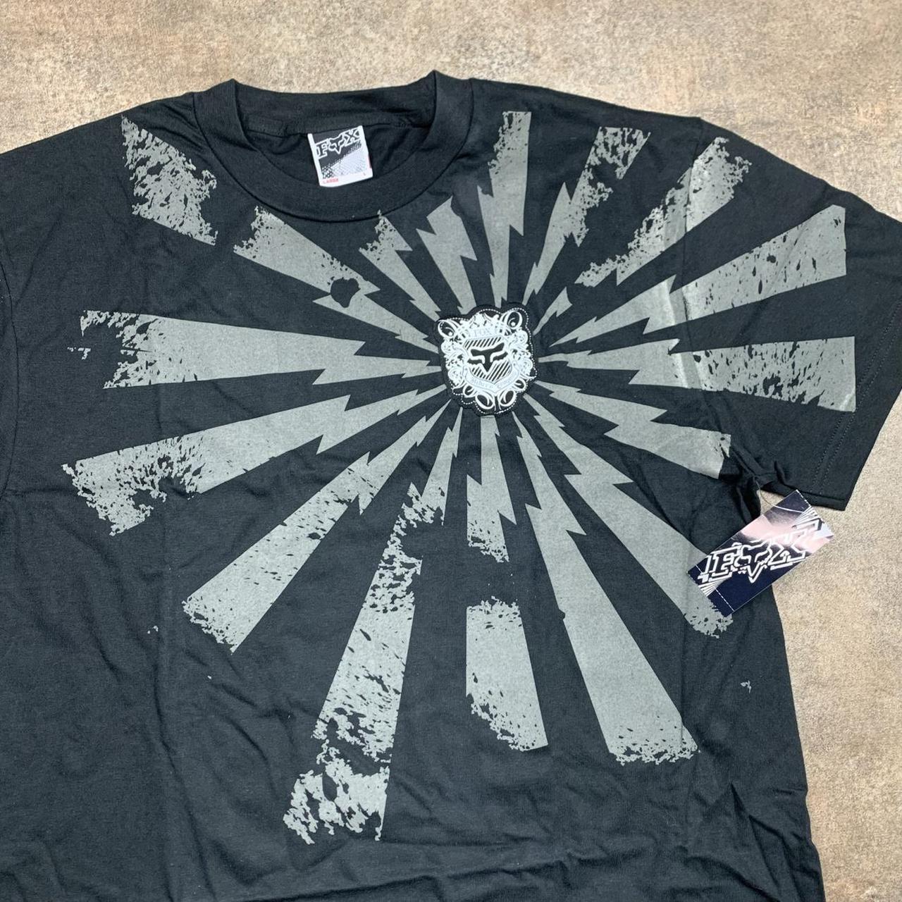Fox Racing 00s graphic black grey tee