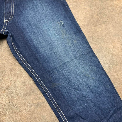 Southpole 00s navy embroidered denim jeans