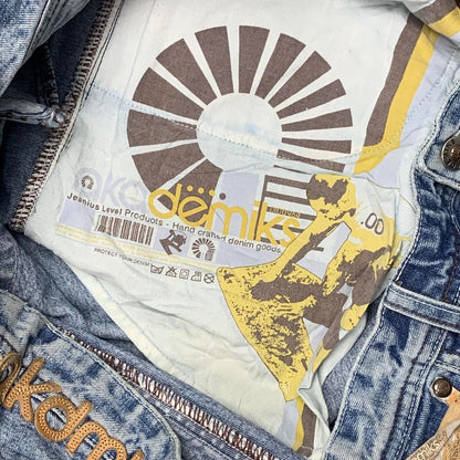 Akademiks 90s light blue baggy denim shorts
