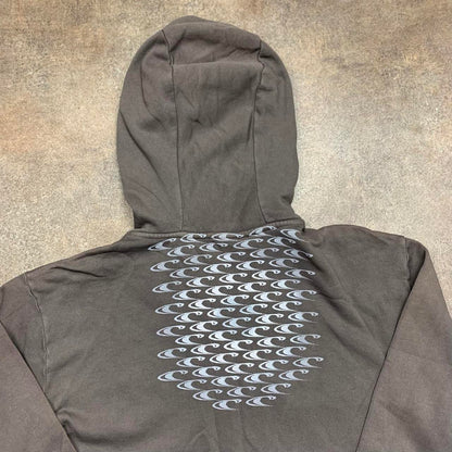 O'Neill 00s graphic brown baggy zip hoodie