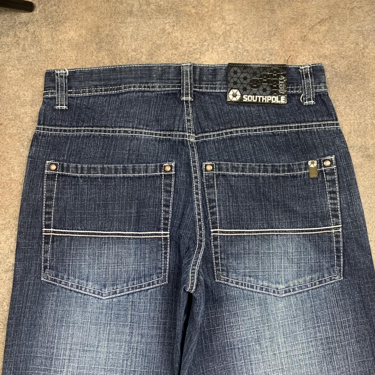 Southpole 00s navy baggy faded denim jeans