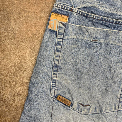 Akademiks 90s light blue baggy denim shorts