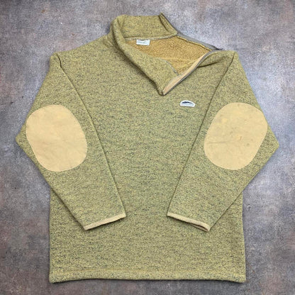 Oxbow 90s asymmetrical zip yellow chunky knit jumper