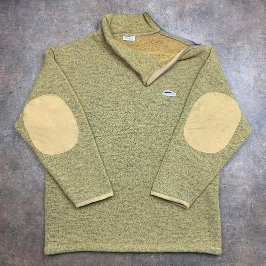 Oxbow 90s asymmetrical zip yellow chunky knit jumper