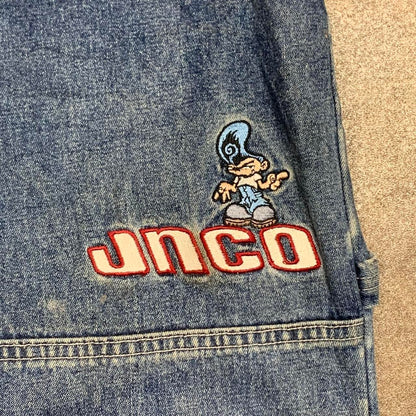 JNCO Flamehead 90s baggy graphic carpenter double knee jeans