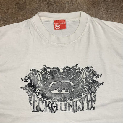 Ecko Unltd. 00s white boxy graphic tee