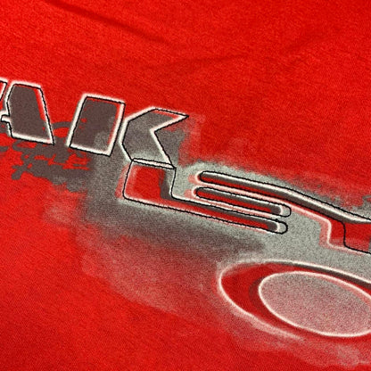 Oakley 00s red graphic boxy tee