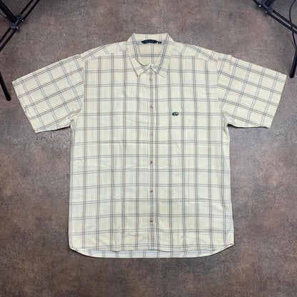 Quiksilver 90s plaid cream boxy shirt