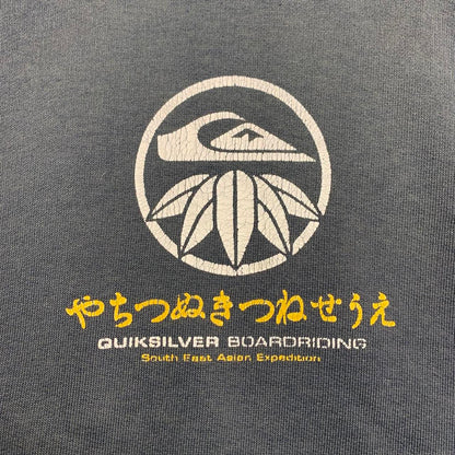 Quiksilver 90s blue graphic hoodie