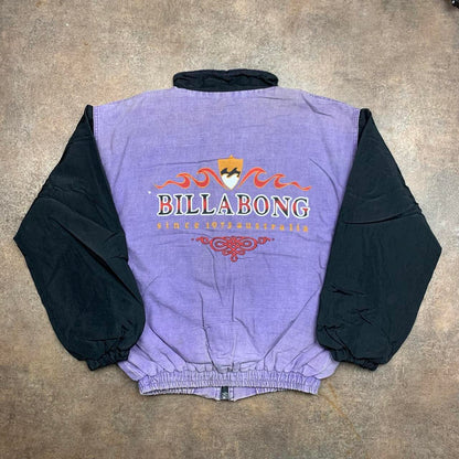 Billabong Australia 90s purple black boxy bomber jacket