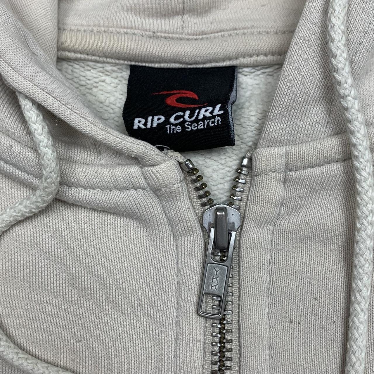 Rip Curl 00s white graphic zip hoodie