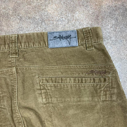 Billabong 00s baggy brown beige brushed jeans
