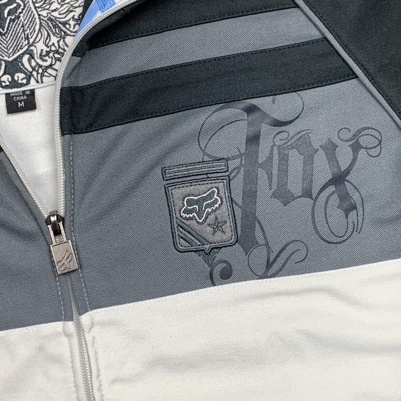 Fox Racing 00s white black coach jacket / jumper