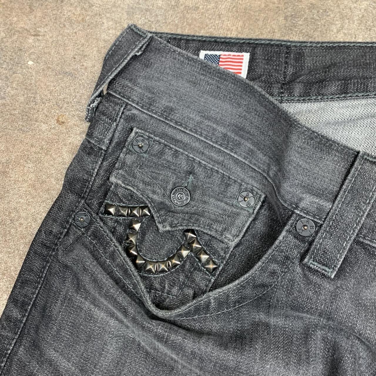 True Religion 00s black studded denim jeans