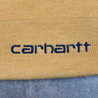 Carhartt W.I.P yellow logo beanie