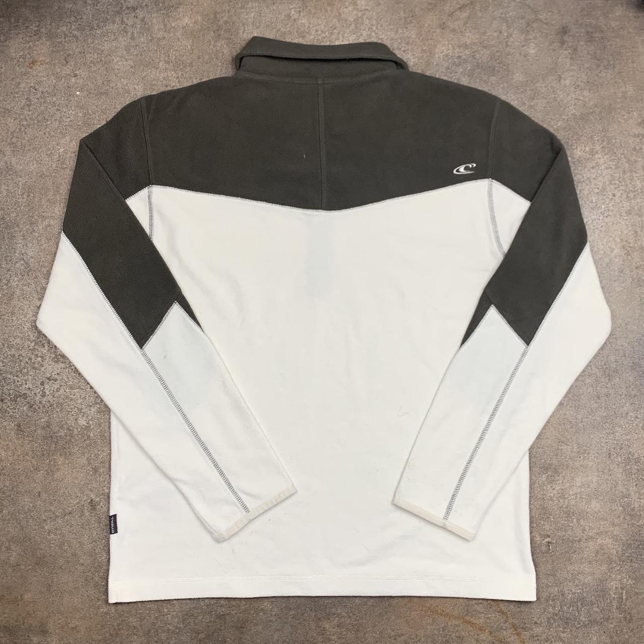 O'Neill 00s cream brown quarter zip fleece