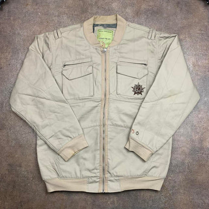 Oakley 00s zip beige cream workwear jacket