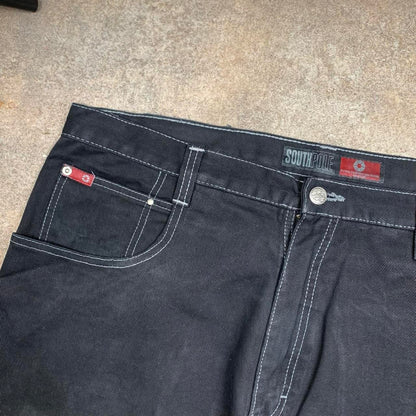 Southpole 00s red tab carpenter black denim jeans