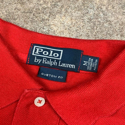 Polo Ralph Lauren 00s Great Britain red graphic polo shirt